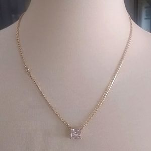 Crystal and Gold Necklace